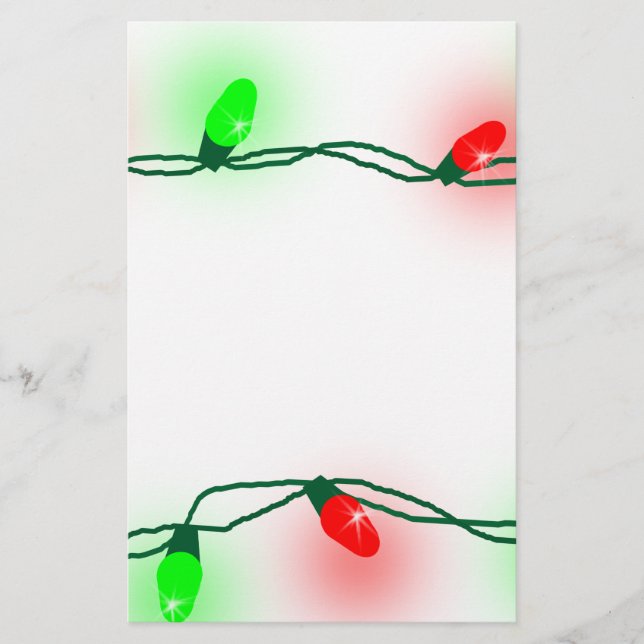 Christmas Lights Stationery (Front)