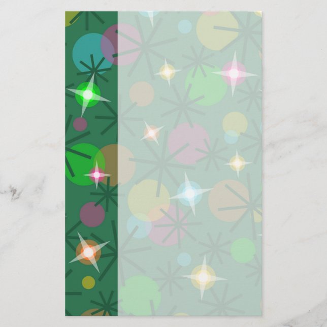 Christmas Lights stationery side stripe (Front)