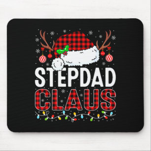 Christmas Lights Stepdad Claus Family Matching Xma Mouse Pad