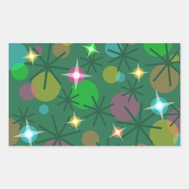 Christmas Lights sticker rectangle (Front)