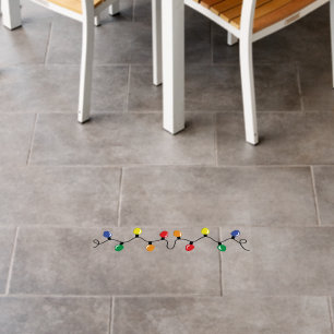 Christmas Lights String Wire Large Bulb Floor Decals