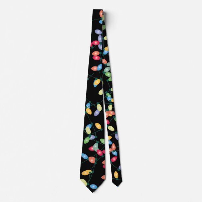 Christmas Lights Tangle Neck Tie (Front)