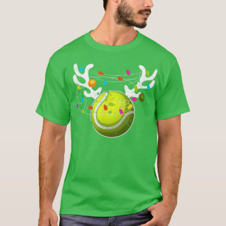 Christmas Lights Tennis Ball Funny Xmas 164  T-Shirt
