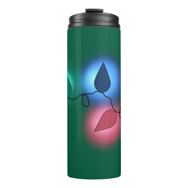 christmas lights thermal tumbler (Front)