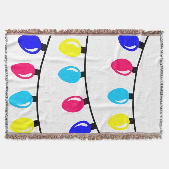 Christmas Lights Throw Blanket (Front)