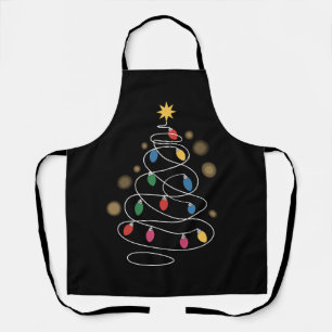 Christmas Lights Tree  Apron