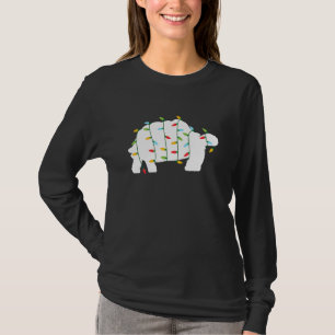 Christmas Lights Turtle Zoo Animal Lover Xmas Gift T-Shirt