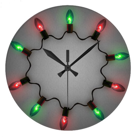 Christmas Lights Wall Clock