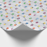Christmas Lights Watercolor Wrapping Paper
