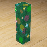 Christmas Lights wine gift box<br><div class="desc">A fun,  festive,  retro look design inspired by rainbow-coloured fairy lights on a christmas tree. Gift box with a green,  blue,  pink,  yellow orange and green customizable design for you to personalise with your own text,  pictures and ideas.</div>