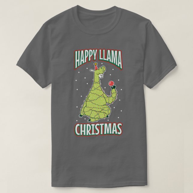 Christmas lights winter holiday happy animal natur T-Shirt (Design Front)