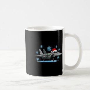 Christmas Lights Wrapped On Cute Kids Fighter Jet Coffee Mug