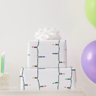 Christmas lights wrapping paper