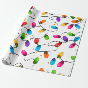 Christmas lights wrapping paper