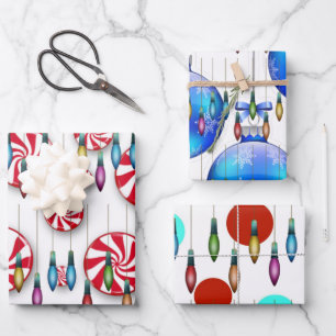 Christmas Lights Wrapping Paper Sheets