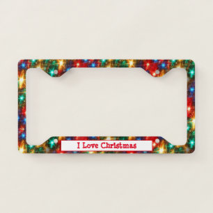 Christmas Lights Your Message License Plate Frame