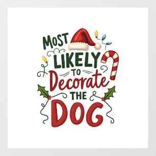 Christmas Likely Decorate Dog Xmas Family 2 Floor Decals