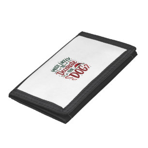Christmas Likely Decorate Dog Xmas Family Kids Wom Tri-fold Wallet