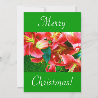 Christmas Lilies II Invitation