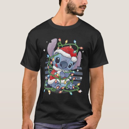 Christmas Lilo and Stitch Christmas Lights  Classi T_Shirt