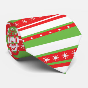 Christmas lines patterns neck tie