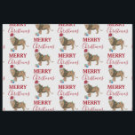 Christmas Lion Funny Animal with Santa Hat  Tissue Paper<br><div class="desc">A funny lion getting into the Christmas spirit by wearing a Santa hat,  Christmas lights and holding some Christmas presents. Unique Christmas Lion design that will make your friends and family giggle. Ideal Xmas design for your Christmas decor and gifts.</div>