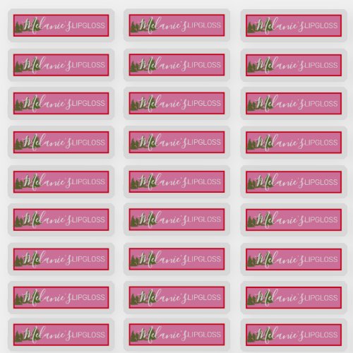 Christmas Lip Gloss Packaging Logo Branding Sticker