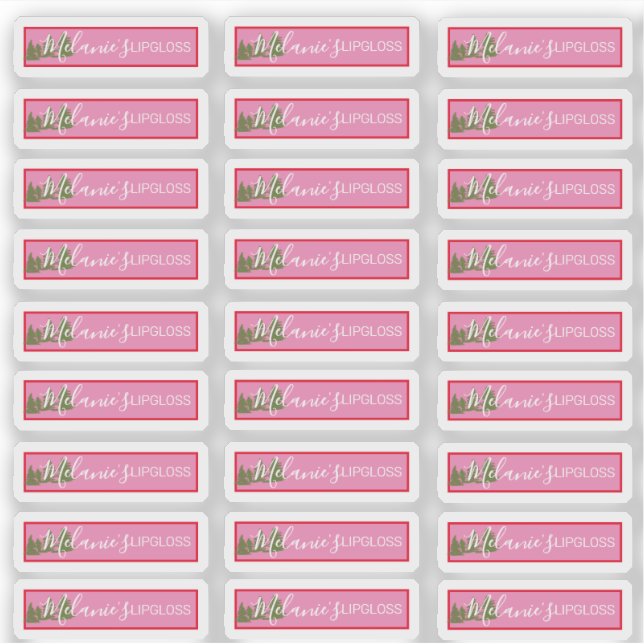 Christmas Lip Gloss Packaging Logo Branding Sticker (Front)