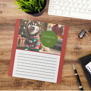 Christmas List Photo Notepad