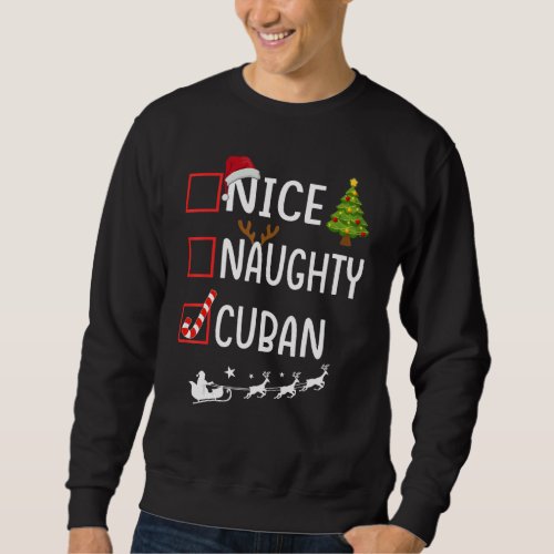 Christmas List Xmas Santa Claus Shirts Nice Naugh Sweatshirt