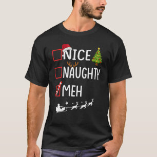 Christmas List Xmas Santa Claus Shirts, Nice Naugh T-Shirt
