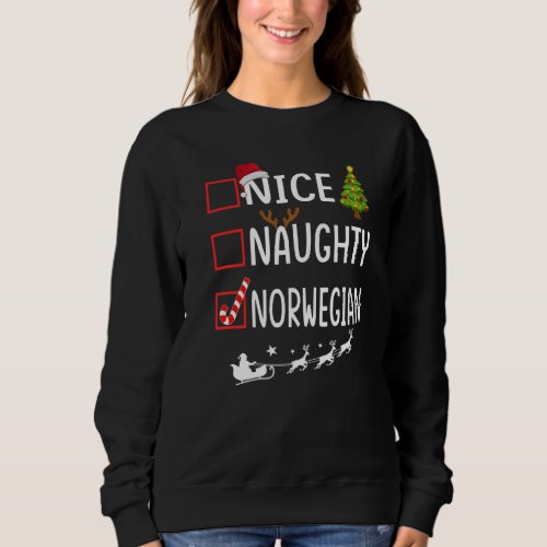 Christmas List Xmas Santa Hat Shirts Nice Naughty Sweatshirt