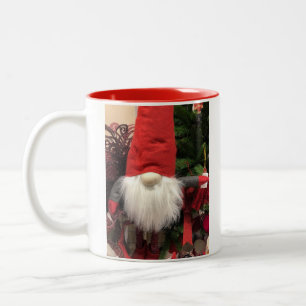 Christmas Lithuanian Polish Gnome Red Inside Two-Tone Coffee Mug