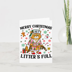 Christmas Litter’s Full 67 Xmas Funny Kitty Gift C Card