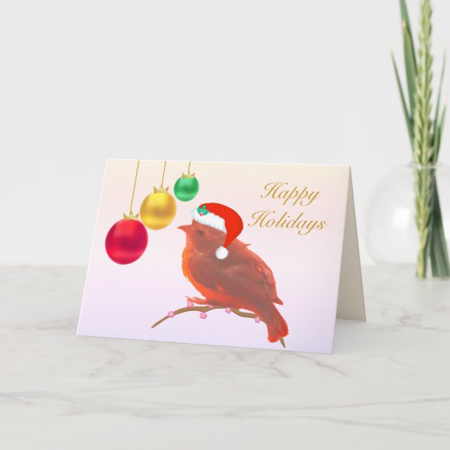 Christmas Little Bird Card (Front)