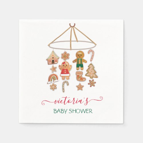 Christmas Little Cookie Moblie Baby Shower Napkins