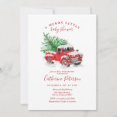 Christmas Little Red Truck Baby Shower Invitation (Front)