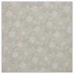 Christmas Little Snowflakes Collage Fabric