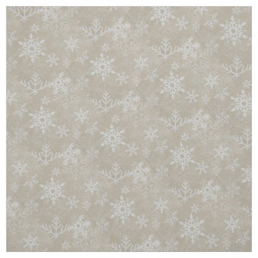 Christmas Little Snowflakes Collage Fabric