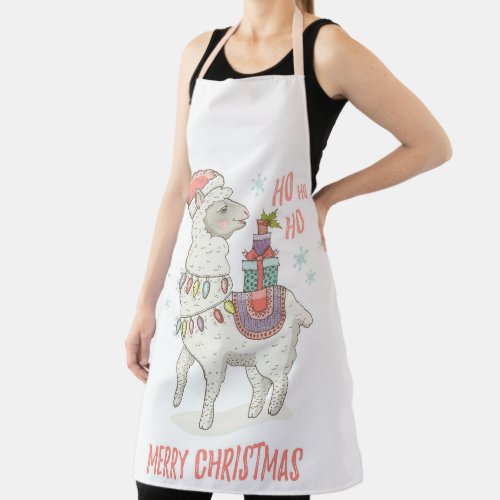 Christmas Llama Apron