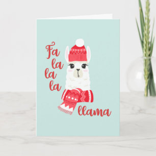 Christmas Llama Custom Photo Holiday Card