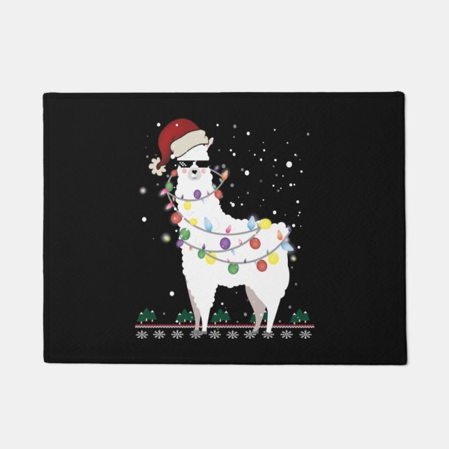 Christmas Llama Doormat (Front)