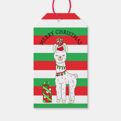 Christmas Llama Fa La La Cute Festive Gift Tags