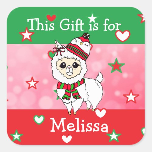 Christmas Llama Gift Tag