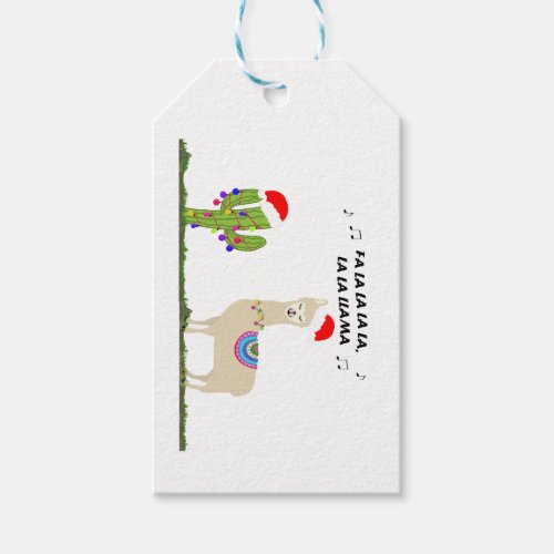 Christmas llama gift tags