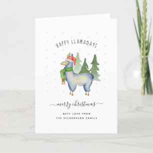 Christmas Llama Holiday Card