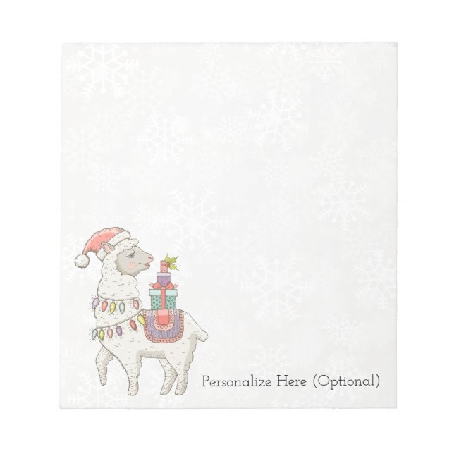 Christmas Llama Notepad (Front)