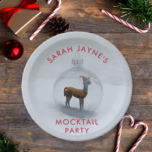 Christmas Llama Party Paper Plate