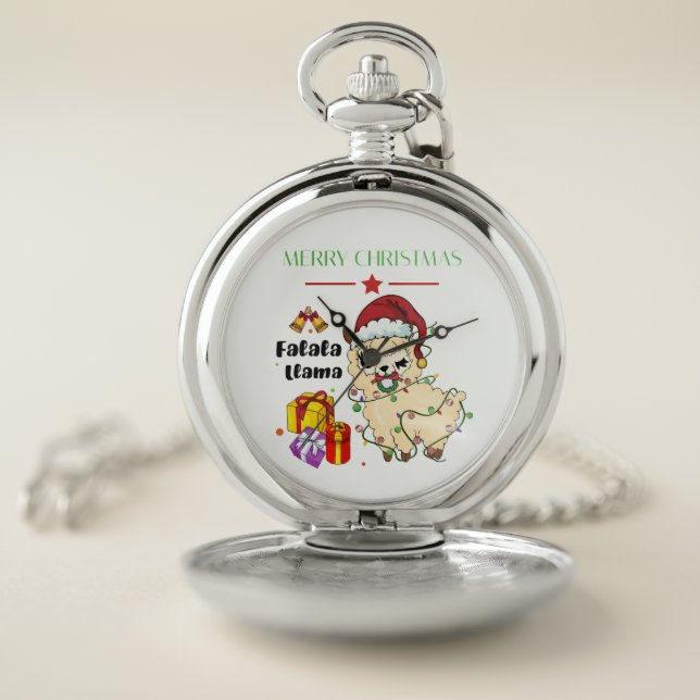 Christmas Llama Pocket Watch (Inside)