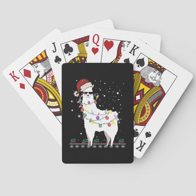 Christmas Llama Poker Cards (Back)